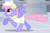 Size: 278x186 | Tagged: safe, screencap, rainbowshine, pegasus, pony, g4, season 1, sonic rainboom (episode), alternate hairstyle, animation error, clothes, cropped, earmuffs, female, galloping, looking up, mare, open mouth, running, scarf, solo focus, spread wings, weather factory, weather factory uniform, wings, wrong eye color