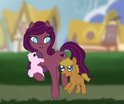 Size: 1000x835 | Tagged: safe, artist:opal2023, earth pony, pony, baby, baby pony, foal, practice, trio