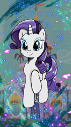 Size: 720x1281 | Tagged: safe, color edit, edit, rarity, pony, unicorn, g4, my little pony: the manga, carousel boutique, colored, solo