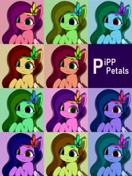 Size: 3072x4096 | Tagged: safe, artist:zemlya, pipp petals, pegasus, pony, g5, adorapipp, cute, female, modern art, one of these things is not like the others, pop art