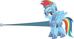 Size: 5694x3000 | Tagged: safe, artist:cloudy glow, rainbow dash, pegasus, pony, g4, the crystal empire, .ai available, armor, crystal guard armor, lance, rainbow dash always dresses in style, simple background, solo, transparent background, vector, weapon