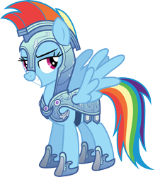 Size: 3000x3427 | Tagged: safe, artist:cloudy glow, rainbow dash, pegasus, pony, g4, the crystal empire, .ai available, armor, crystal guard armor, high res, rainbow dash always dresses in style, simple background, solo, transparent background, vector