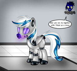 Size: 4154x3840 | Tagged: safe, artist:damlanil, oc, oc only, oc:lady lightning strike, latex pony, original species, pegasus, pony, series:becoming drone, bdsm, bondage, boots, close-up, clothes, collar, comic, commission, damlanil's lab, dialogue, encasement, female, gas mask, laboratory, latex, latex boots, living latex, mare, mask, mind control, restrained, rubber, rubber drone, rubber suit, shiny, shiny mane, shoes, show accurate, solo, speech bubble, story, story included, tail, tail hole, text, transformation, vector, wings