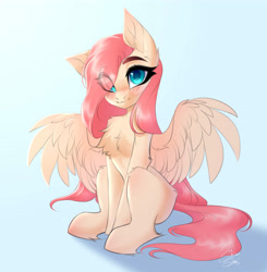 Size: 3912x4000 | Tagged: safe, artist:shinoshai, fluttershy, pegasus, pony, g4, chest fluff, cute, ear fluff, female, fluffy, leg fluff, mare, shyabetes, sketch, slender, solo, thin