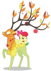 Size: 4145x5771 | Tagged: safe, artist:dragonchaser123, artist:sollace, edit, vector edit, apple bloom, the great seedling, deer, dryad, earth pony, elk, pony, g4, going to seed, growing up is hard to do, :o, absurd resolution, adorabloom, adorasexy, adult, beautiful, beautisexy, bedroom eyes, belly, bow, branches for antlers, creature, cropped, cute, draw me like one of your french girls, duo, duo male and female, eyes closed, female, implied kissing, interspecies, lidded eyes, looking at you, lying down, male, mare, older, older apple bloom, on side, open mouth, raised hoof, seductive, seductive look, seductive pose, seedbloom, sexy, shipping, show accurate, simple background, smiling, straight, stupid sexy apple bloom, sultry pose, transparent background, vector
