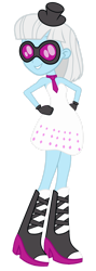 Size: 532x1502 | Tagged: safe, artist:ajosterio, photo finish, human, equestria girls, g4, boots, clothes, clothes swap, dress, fall formal outfits, gloves, hat, high heel boots, necktie, shoes, simple background, solo, sunglasses, transparent background