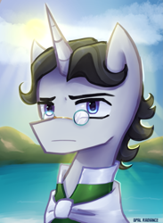 Size: 1953x2666 | Tagged: safe, artist:opal_radiance, jet set, pony, unicorn, equestria at war mod, g4, kofi reward, male, solo, stallion