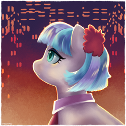 Size: 2000x2000 | Tagged: safe, artist:oneeyedsheep, coco pommel, earth pony, pony, g4, bust, female, high res, mare, profile, solo