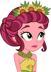 Size: 3000x4257 | Tagged: safe, artist:cloudy glow, gloriosa daisy, human, equestria girls, g4, my little pony equestria girls: legend of everfree, .ai available, bare shoulders, female, flower, flower in hair, simple background, sleeveless, solo, transparent background, vector