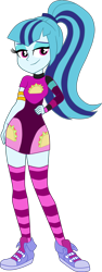 Size: 1450x3842 | Tagged: safe, artist:gmaplay, sonata dusk, human, equestria girls, g4, clothes, converse, music festival outfit, shoes, simple background, socks, solo, striped socks, taco dress, transparent background