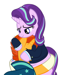 Size: 4799x5675 | Tagged: safe, alternate version, artist:mlpmvguy, starlight glimmer, sunburst, pony, unicorn, absurd resolution, belly, bipedal, bottom heavy, bowtie, butthug, chubby, chubby glimmer, cloak, clothes, cute, eyes closed, female, glimmerbetes, hug, lidded eyes, male, mare, open mouth, plump, shipping, simple background, smiling, squishy, squishy belly, starburst, straight, suit, sunburst's cloak, transparent background, vector, wide hips