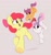 Size: 1018x1076 | Tagged: safe, artist:melodylibris, apple bloom, scootaloo, sweetie belle, earth pony, pegasus, pony, unicorn, g4, adorabloom, apple bloom's bow, blank flank, bow, cute, cutealoo, cutie mark crusaders, diasweetes, female, filly, flapping wings, foal, gray background, hair bow, looking back, open mouth, open smile, running, scooter, simple background, smiling, trio, wings