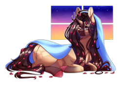 Size: 3200x2238 | Tagged: safe, artist:honeybbear, oc, oc only, pony, unicorn, female, high res, lying down, mare, prone, simple background, solo, transparent background