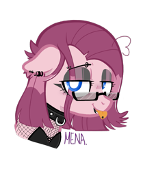 Size: 645x770 | Tagged: safe, artist:dsstoner, pinkie pie, earth pony, pony, g4, alternate hairstyle, base used, choker, clothes, corset, ear piercing, earring, eye clipping through hair, eyeliner, eyeshadow, fishnet stockings, glasses, goth, gothic, jewelry, kinsona, lipstick, makeup, piercing, pinkamena diane pie, short hair, simple background, solo, straight hair, tongue out, transparent background