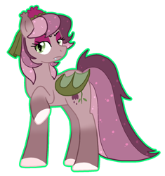 Size: 1280x1359 | Tagged: safe, artist:queertrixie, oc, oc only, oc:wilted petals, bat pony, pony, female, mare, simple background, solo, transparent background