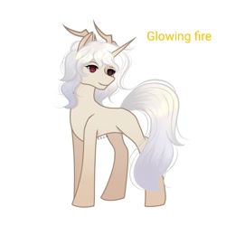 Size: 1180x1180 | Tagged: safe, oc, oc only, oc:glowing fire, concave belly, female, gradient legs, mare, signature, simple background, slender, solo, thin, turned head, white background