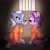 Size: 2048x2048 | Tagged: safe, artist:plushtrapez, starlight glimmer, trixie, pony, unicorn, g4, clothes, commission, commissioner:rainbowdash69, cuffed, duo, high res, horn, horn ring, jail, jail cell, jumpsuit, magic suppression, never doubt rainbowdash69's involvement, prison, prison outfit, prisoner, prisoner sg, prisoner tx, ring, sad, smiling, smirk