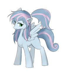 Size: 1612x1824 | Tagged: safe, artist:crystal eve, oc, oc only, pegasus, pony, pegasus oc, ponytail, simple background, solo, white background
