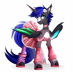Size: 2560x2560 | Tagged: safe, artist:buvanybu, oc, oc only, oc:delta-ket, alicorn, bat pony, bat pony alicorn, pony, bat pony oc, bat wings, colored belly, commission, heterochromia, high res, horn, pale belly, simple background, solo, white background, wings