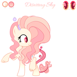 Size: 2048x2048 | Tagged: safe, artist:harmonyvitality-yt, oc, oc only, oc:disarray shy, hybrid, pony, g4, base used, high res, interspecies offspring, looking back, offspring, parent:discord, parent:fluttershy, parents:discoshy, simple background, story included, transparent background