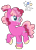 Size: 1239x1743 | Tagged: safe, artist:lanternik, pinkie pie, earth pony, pony, g4, base used, bracelet, grin, jewelry, redesign, simple background, smiling, solo, transparent background, unshorn fetlocks