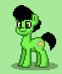 Size: 488x584 | Tagged: safe, oc, oc only, oc:brawny bold, pony, pony town, green background, pixelated, profile picture, simple background, solo
