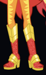 Size: 315x516 | Tagged: safe, sunset shimmer, human, equestria girls, g4, black background, boots, boots shot, crystal guardian, high heel boots, legs, pictures of legs, shoes, simple background, solo