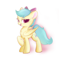 Size: 2016x2000 | Tagged: safe, artist:雅欣, oc, oc only, oc:rainbow sunlight, pegasus, pony, 2023 community collab, derpibooru community collaboration, bow, female, filly, foal, hair bow, high res, pegasus oc, royal guard, simple background, solo, transparent background