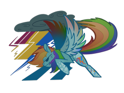 Size: 2732x2048 | Tagged: safe, artist:leafytaffy, rainbow dash, pegasus, pony, g4, cloud, female, high res, lighting, mare, open mouth, open smile, simple background, smiling, solo, spread wings, transparent background, wings