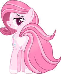 Size: 1920x2355 | Tagged: safe, artist:muhammad yunus, oc, oc only, oc:annisa trihapsari, earth pony, pony, annibutt, earth pony oc, heart, heart eyes, heart mark, looking at you, looking back, looking back at you, rear view, simple background, smiling, solo, tail, tail aside, transparent background, wingding eyes