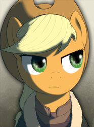 Size: 720x970 | Tagged: safe, artist:极端唯物, applejack, earth pony, pony, g4, cowboy hat, female, friendship is a lie, hat, mare, solo, stetson