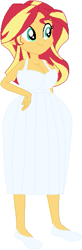 Size: 185x566 | Tagged: safe, artist:sturk-fontaine, sunset shimmer, human, equestria girls, g4, alternate universe, base used, breasts, busty sunset shimmer, hip, impossibly wide hips, simple background, solo, white background, white dress, wide hips