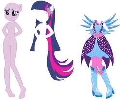 Size: 426x350 | Tagged: safe, artist:mak2020, twilight sparkle, alicorn, human, equestria girls, g4, boots, clothes swap, crystal guardian, high heel boots, shoes, simple background, solo, twilight sparkle (alicorn), white background