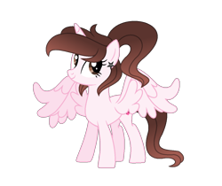 Size: 1170x982 | Tagged: safe, artist:darbypop1, oc, oc only, oc:pop princess, alicorn, pony, alicorn oc, female, horn, mare, simple background, slender, solo, thin, transparent background, wings