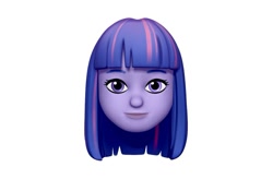 Size: 1125x739 | Tagged: safe, twilight sparkle, human, equestria girls, g4, animoji, head only, looking at you, memoji, simple background, solo, white background