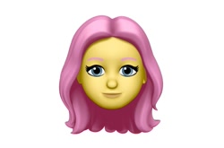 Size: 1125x744 | Tagged: safe, fluttershy, human, equestria girls, g4, animoji, head only, looking at you, memoji, simple background, solo, white background