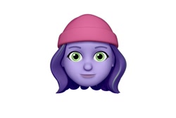 Size: 1125x753 | Tagged: safe, starlight glimmer, human, equestria girls, g4, animoji, beanie, beanie hat, hat, head only, looking at you, memoji, simple background, solo, white background