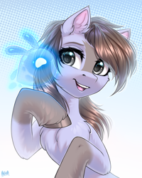 Size: 2000x2500 | Tagged: safe, artist:hakaina, oc, oc only, earth pony, fairy, pony, abstract background, bust, cheek fluff, chest fluff, coat markings, colored, cute, duo, ear cleavage, ear fluff, earth pony oc, eyelashes, facial markings, female, fluffy, gray eyes, high res, hoof fluff, leg fluff, looking at something, mare, ocbetes, open mouth, open smile, raised hooves, shading, signature, slender, smiling, socks (coat markings), teeth, thin, unshorn fetlocks