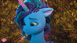Size: 828x465 | Tagged: safe, screencap, misty brightdawn, pony, unicorn, g5, have you seen this dragon?, my little pony: make your mark, my little pony: make your mark chapter 2, spoiler:my little pony: make your mark, spoiler:my little pony: make your mark chapter 2, spoiler:mymc02e08, cornrows, female, floppy ears, freckles, mare, solo