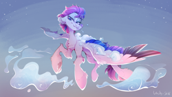 Size: 1920x1080 | Tagged: safe, artist:wacky-skiff, zipp storm, pegasus, pony, g5, cloud, female, flying, mare, sky, solo