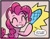 Size: 960x750 | Tagged: safe, artist:kate sherron, idw, pinkie pie, earth pony, pony, g4, spoiler:comic, spoiler:comic86, ^^, dialogue, emanata, eyes closed, female, mare, oven mitts, solo, speech bubble