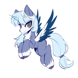 Size: 2500x2500 | Tagged: safe, artist:blue_enchantress, oc, oc only, oc:dahan(大寒), alicorn, pony, 2023 community collab, derpibooru community collaboration, alicorn oc, high res, horn, simple background, solo, transparent background, wings
