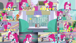 Size: 1280x721 | Tagged: safe, editor:quoterific, pinkie pie, human, equestria girls, five stars, g4, my little pony equestria girls: better together, collage