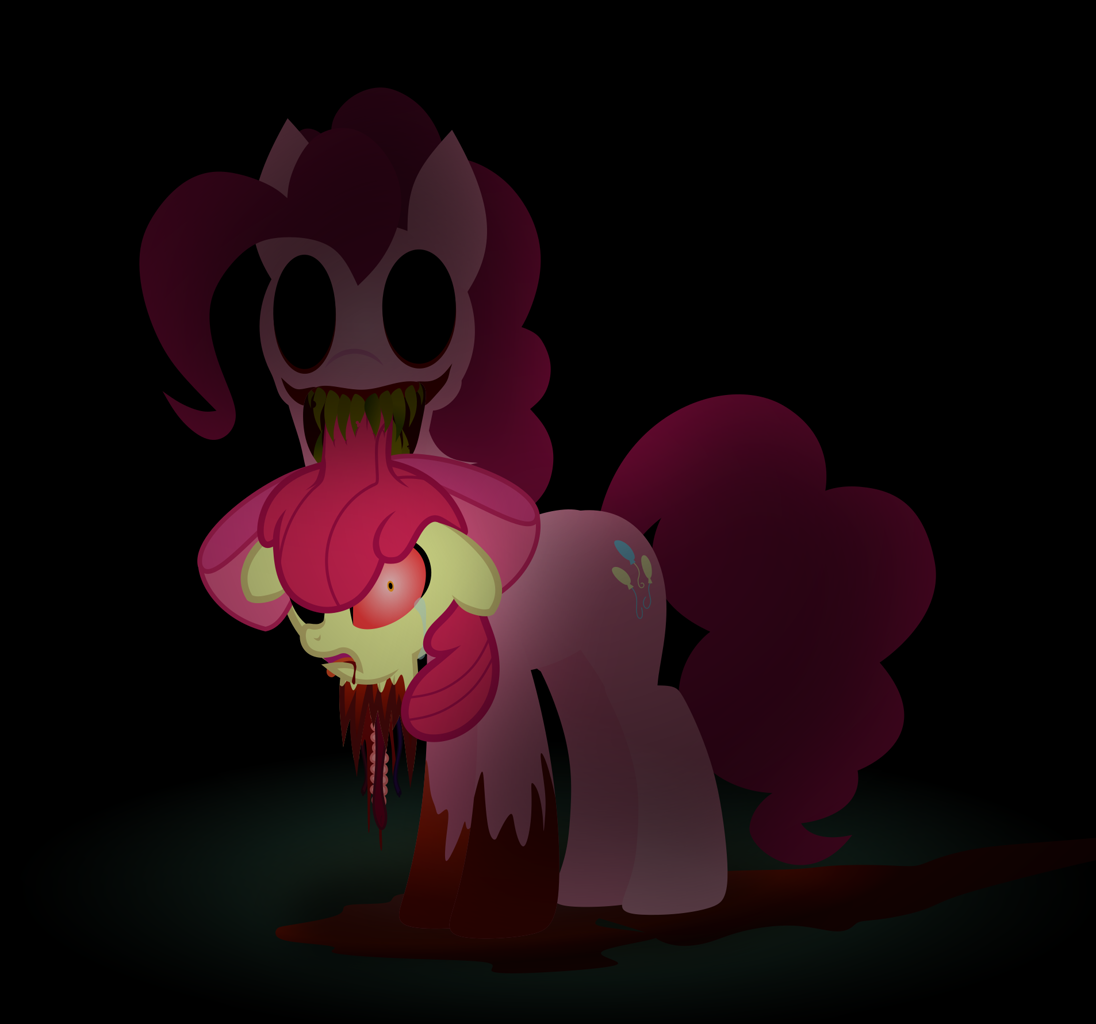 #3021587 - grimdark, grotesque, artist:isaac_pony, apple bloom, pinkie ...