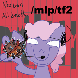 Size: 2000x2000 | Tagged: safe, rainbowshine, g4, /mlp/ tf2 general, 1000 hours in ms paint, high res, stickybomb