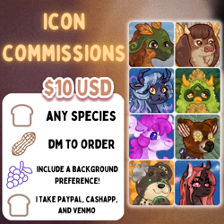Size: 1000x1000 | Tagged: safe, artist:peachy-pea, artist:peasandcream, pony, 10, any species, art, bipedal, bust, busts, closed species, commission, cs, feral, furry, icon, paypal, portrait, species, venmo