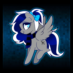 Size: 1500x1500 | Tagged: safe, artist:vivian reed, oc, oc only, oc:sofia reds, pegasus, pony, bow, clothes, commission, hair bow, pegasus oc, scarf, solo, ych result