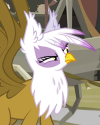 Size: 492x616 | Tagged: safe, artist:mirtash, edit, edited screencap, screencap, gilda, griffon, g4, cropped, cute, ear fluff, ear tufts, eared griffon, ears, female, gildadorable, solo, spread wings, wings