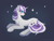 Size: 1993x1521 | Tagged: safe, artist:belkaart0w0, twilight velvet, pony, unicorn, g4, blue background, blushing, chest fluff, cute, ear fluff, female, lying down, mare, prone, simple background, solo, starry eyes, stars, velvetbetes, wingding eyes