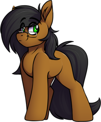 Size: 436x529 | Tagged: safe, artist:notetaker, oc, oc only, oc:notetaker, earth pony, pony, earth pony oc, glasses, simple background, solo, transparent background